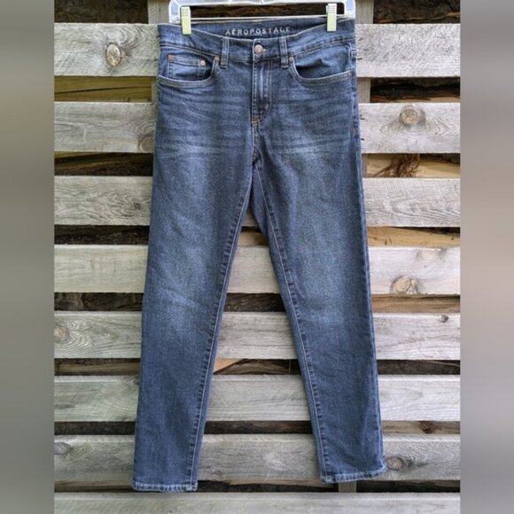 AeropOne Sizetale Mens Slim Blue Denim Jeans 28 waist 29 Length - Picture 13 of 13